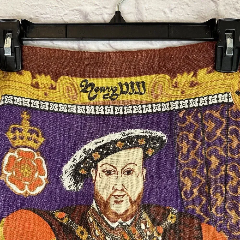 King Henry VIII England Vintage Ulster Irish Linen Kitchen Tea Towel History